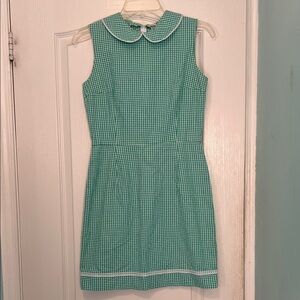 Vintage style Green Gingham kawaii picnic Dress